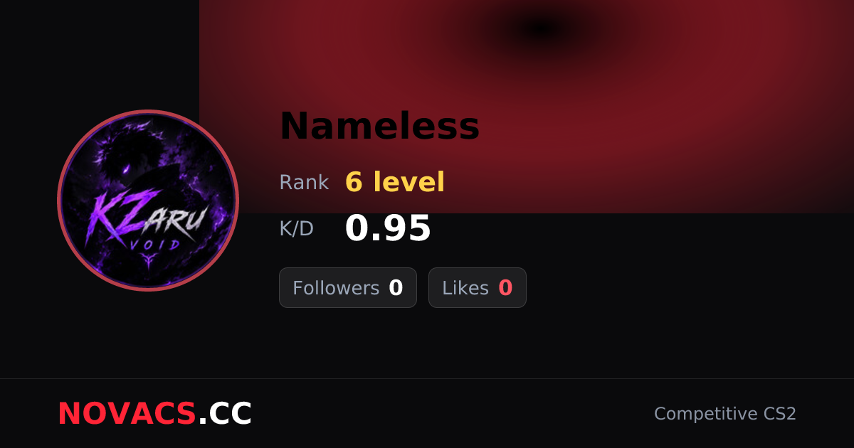 Nameless — CS2 Player Profile | NOVACS Монгол